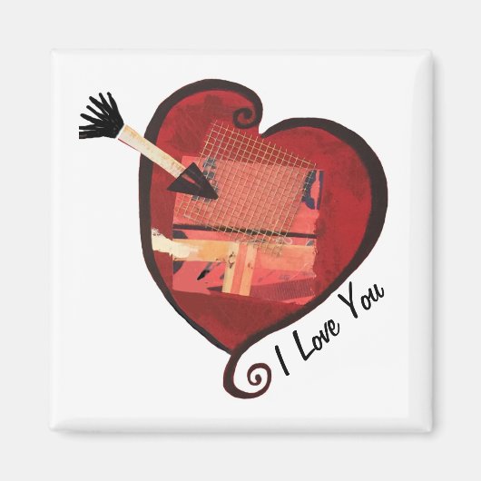 I Liebe You heart Magnet (Vorne)