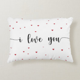 "I Liebe You Heart Pattern Dekokissen