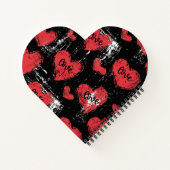 I Liebe You Heart Shaped Spiral Notebook Notizblock (Rückseite)