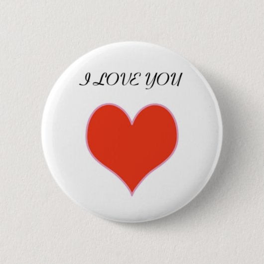 "I LIEBE YOU" HERZEN BUTTON (Vorderseite)