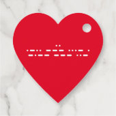 "I Liebe You" in Morse Code Geschenkanhänger (Rückseite)