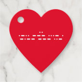 "I Liebe You" in Morse Code Geschenkanhänger (Vorderseite)