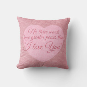 "I LIEBE YOU" individuelle Namen & Date throw Kiss Kissen