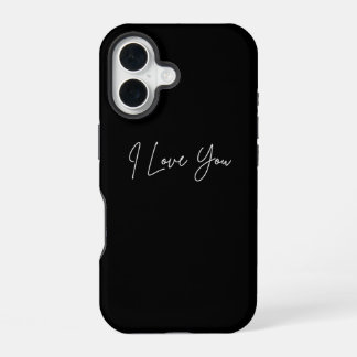 I Liebe You iPhone 16 Pouch - Niedlich Romantische Hülle