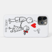 I Liebe You iPhone Case Niedlich Couple (Rückseite (Horizontal))