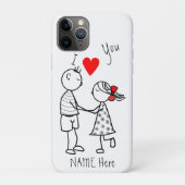 I Liebe You iPhone Case Niedlich Couple (Rückseite)