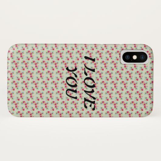 I LIEBE YOU iPhone / iPad case (Rückseite (Horizontal))