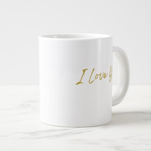 I Liebe You Jumbo 20oz Tasse (Vorderseite Rechts)