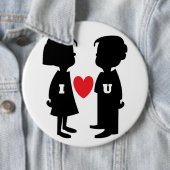"I LIEBE YOU" Junge und MÄDCHEN Button (Beispiel)