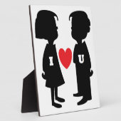 "I LIEBE YOU" Junge und MÄDCHEN Fotoplatte (Seite)