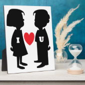 "I LIEBE YOU" Junge und MÄDCHEN Fotoplatte (Seite)