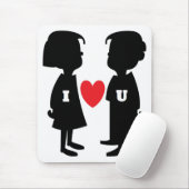 "I LIEBE YOU" Junge und MÄDCHEN Mousepad (Mit Mouse)