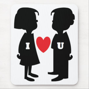 "I LIEBE YOU" Junge und MÄDCHEN Mousepad