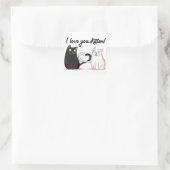 I Liebe You Kitten Square Sticker (Tasche)