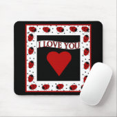 I Liebe You Ladybugs Mousepad (Mit Mouse)