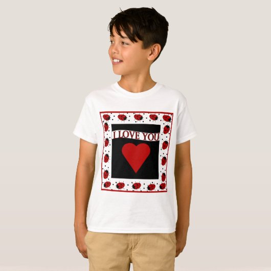 I Liebe You Ladybugs T-Shirt (Vorne ganz)