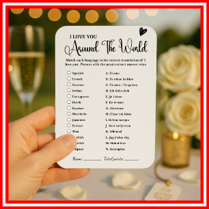 I Liebe You Language Game Brautparty Game Einladung