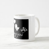 "I LIEBE YOU" - LIEBER KAFFEETASSE (VorderseiteRechts)