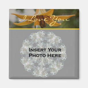 I Liebe You Lily Blume Personalisiertes Foto Magnet