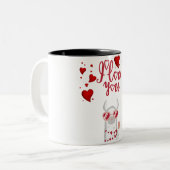 I LIEBE YOU LLAMA ZWEIFARBIGE TASSE (Vorderseite Links)