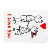 I Liebe You Magnet - Niedliches Paar (Horizontal)