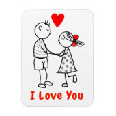 I Liebe You Magnet - Niedliches Paar (Vertikal)
