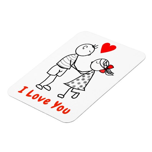 I Liebe You Magnet - Niedliches Paar (Linke Seite)