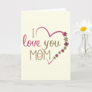 I Liebe You Mama Card Herzlichen Glückwunsch Mutte Karte