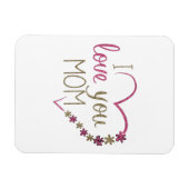 I Liebe You Mama Glitzer Herz Magnet (Horizontal)