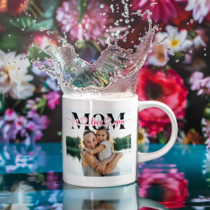 I Liebe You Mama Herztypografie Foto Kaffeetasse