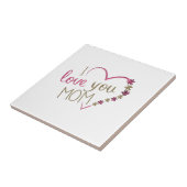 I Liebe You Mama Keramik Tile - Muttertag Fliese (Seite)
