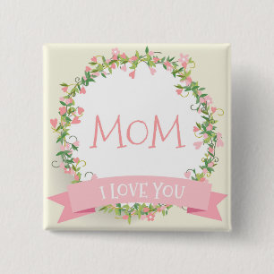 I Liebe You Mama Mother Day Button Button