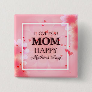 I Liebe You Mama Mother Day Button Button