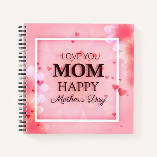 I Liebe You Mama Mother's Day Guestbook Notizblock (Vorderseite)