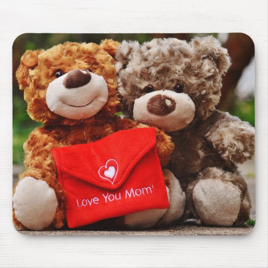 I LIEBE YOU MAMA - Niedlich & Cuddy Teddy Bears Mousepad (Vorne)