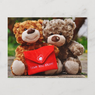 I LIEBE YOU MAMA - Niedlich & Cuddy Teddy Bears Postkarte