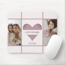 "I Liebe You Mama" Personalisierte Fotos Maus-Pad