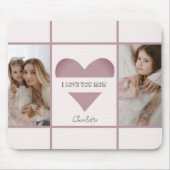 "I Liebe You Mama" Personalisierte Fotos Maus-Pad Mousepad (Vorne)
