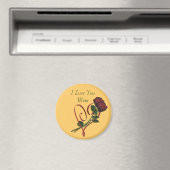 I Liebe You Mama Rote Rosen Herzstück Magnet (In Situ (Geschirrspüler))