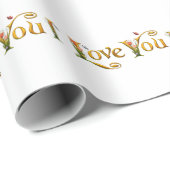 "I Liebe You Matte Wrapping Paper - elegant & lieb Geschenkpapier (Rolleneckpunkt)