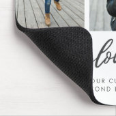 I Liebe You Modern Heart Script Foto Collage Mousepad (Ecke)