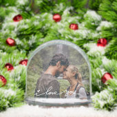 I Liebe You Modern Script Foto Schneekugeln (Weihnachten)