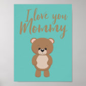 "I Liebe You Mommy" Poster 9.19" x 12.25", Matte (Vorne)