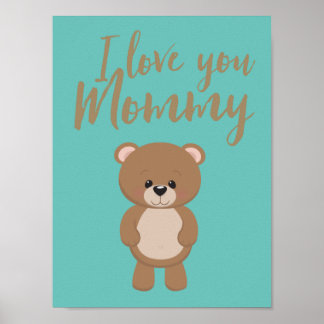 "I Liebe You Mommy" Poster 9.19" x 12.25", Matte