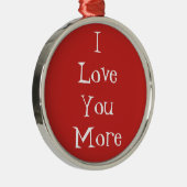 "I Liebe you more" Ornament Aus Metall (Rechts)