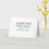 "I Liebe you more than Cheese" Grußkarte Karte (Gelbe Blume)