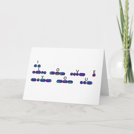 "I Liebe You" Morse Code Hues Card Karte (Vorderseite)