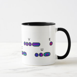 I LIEBE YOU Morse Code Psychedelic Tasse