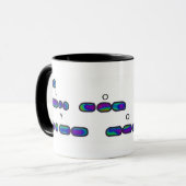 I LIEBE YOU Morse Code Psychedelic Tasse (Vorderseite Links)