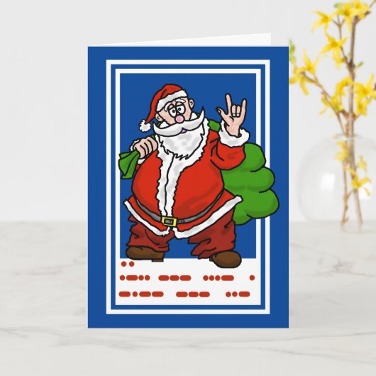 I Liebe You Morse Code Sign Language Weihnachtskar Karte (Gelbe Blume)